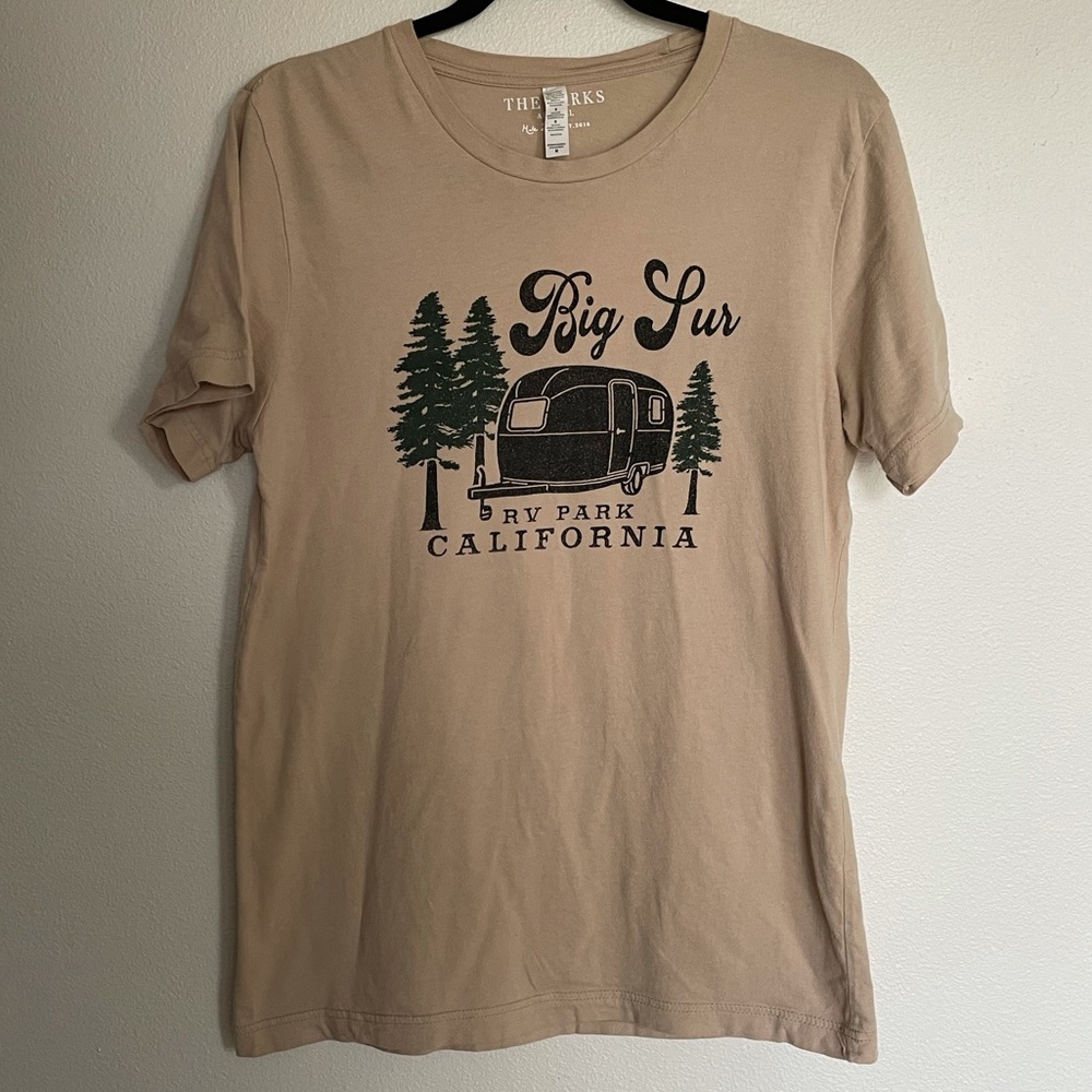 The Parks “Big Sur” Tan Tee - Super Soft! Size M